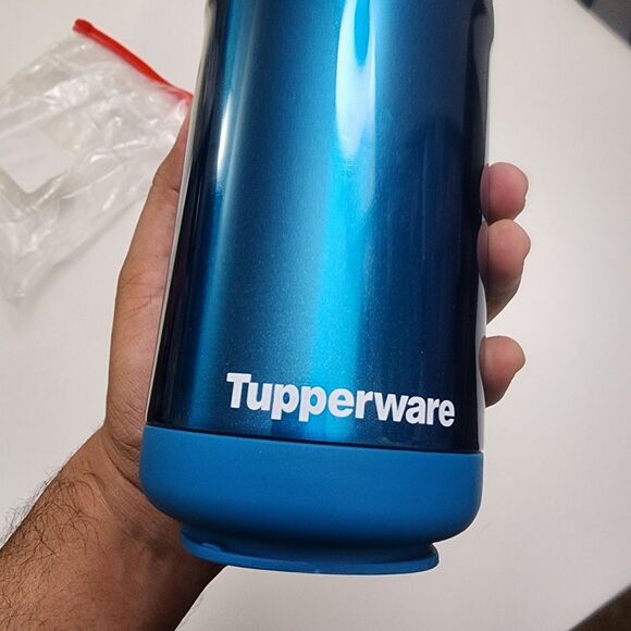 Tupperware Peacock Blue Insulated Soup Mug Travel Jar NEW - Picture 4 of 7